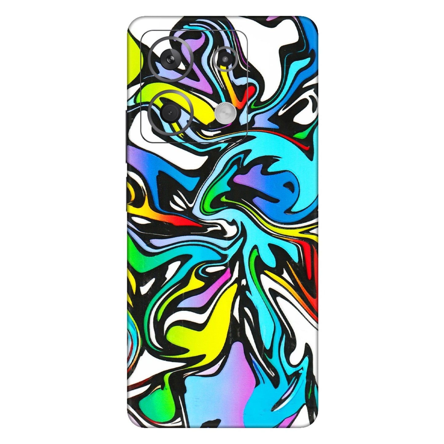 Xiaomi Redmi Phone Skins (All Models) - Abstract Colour Paints - 3D Embossed Finish (L-271) Redmi Note 13 5G