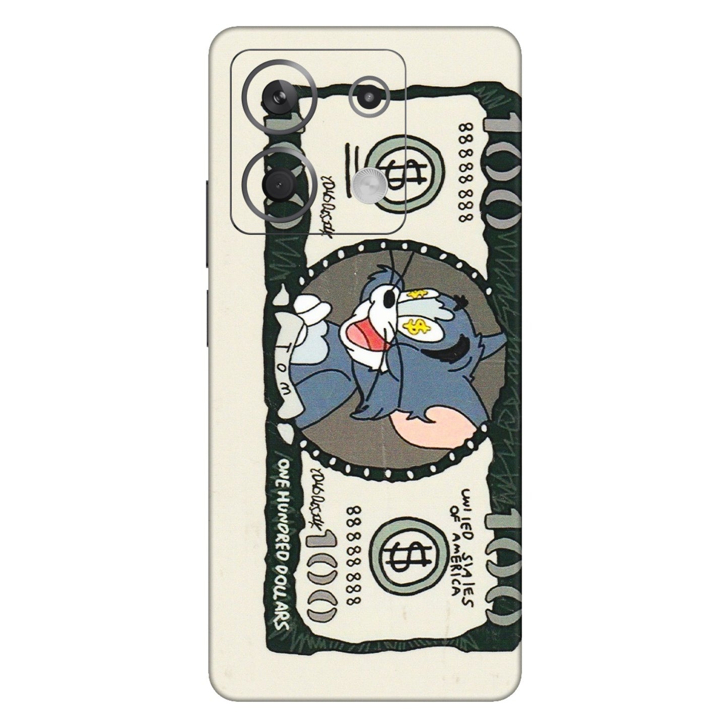 Xiaomi Redmi Phone Skins (All Models) - Tom Hundred Dollar - 3D Embossed Finish (L-324) Redmi Note 13 5G