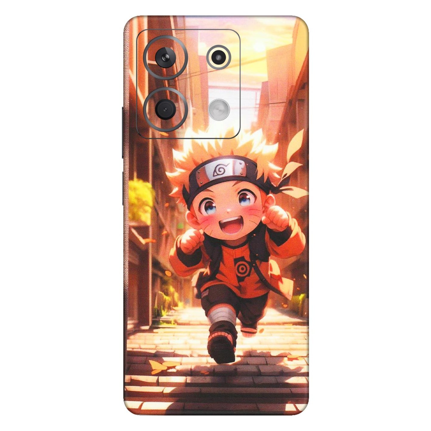 Xiaomi Redmi Phone Skins (All Models) - Naruto Cute Toon Running - Matte Finish (M-04) Redmi Note 13 5G