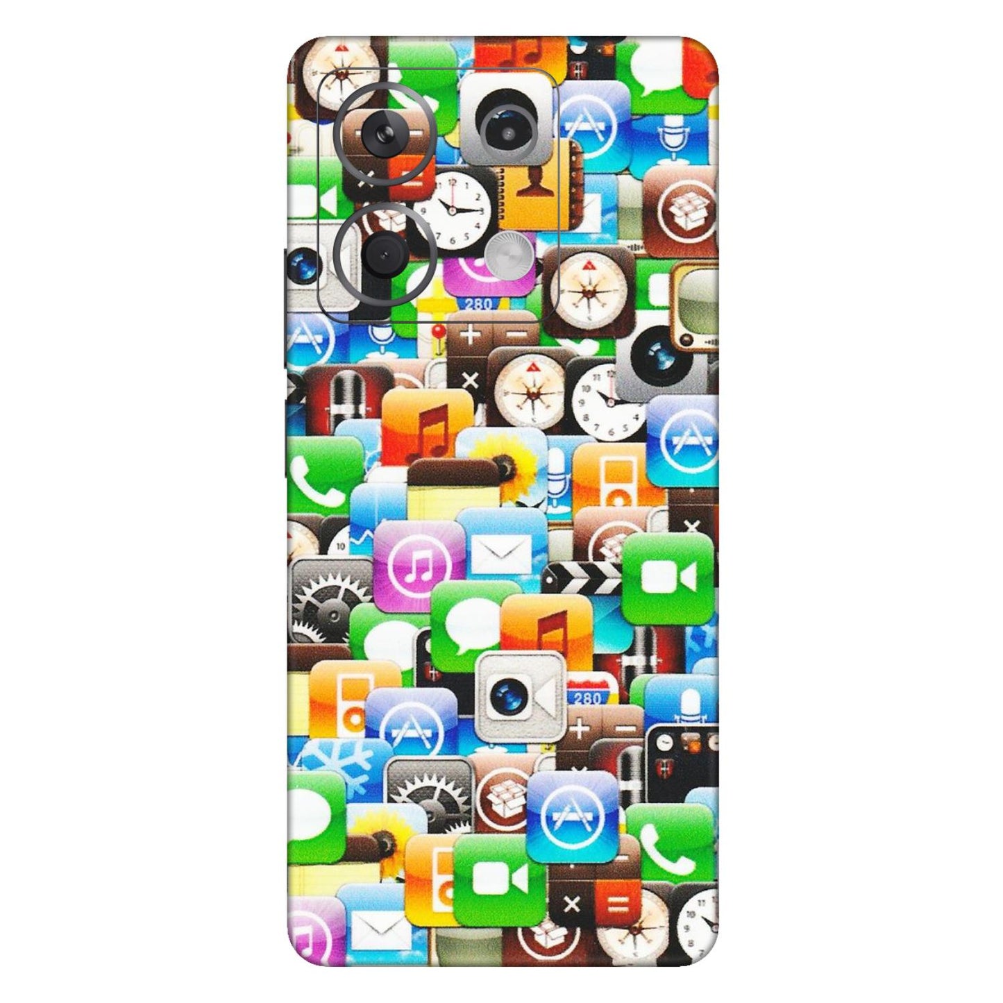 Xiaomi Redmi Phone Skins (All Models) - All Apple Icons - Matte Finish (M-93) Redmi Note 13 5G