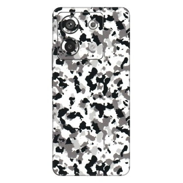 Xiaomi Redmi Phone Skins (All Models) - White Black Camouflage - 3D Embossed Finish (L-18) Redmi Note 13 Pro 5G