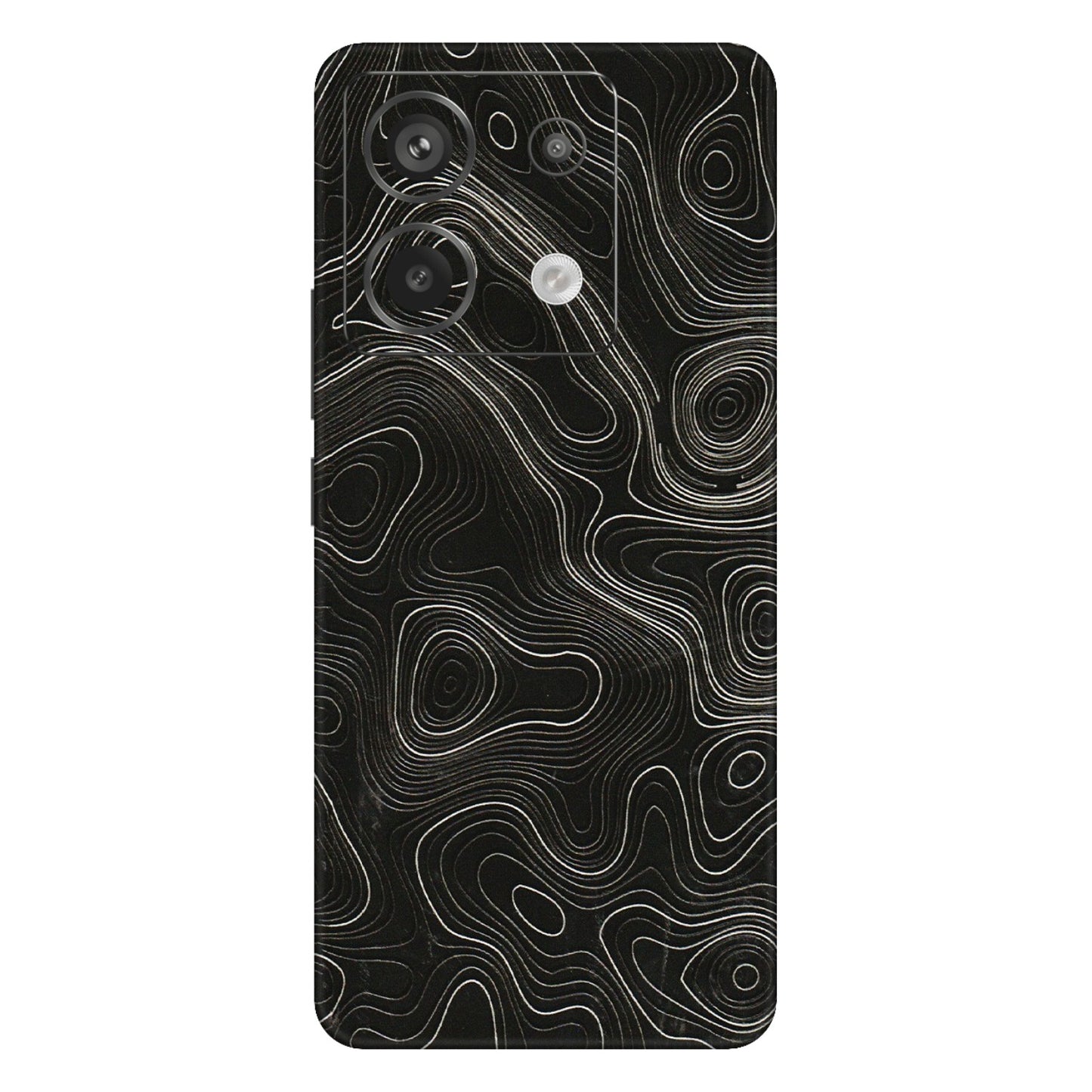 Xiaomi Redmi Phone Skins (All Models) - Black Swirl - 3D Embossed Finish (L-196) Redmi Note 13 Pro 5G