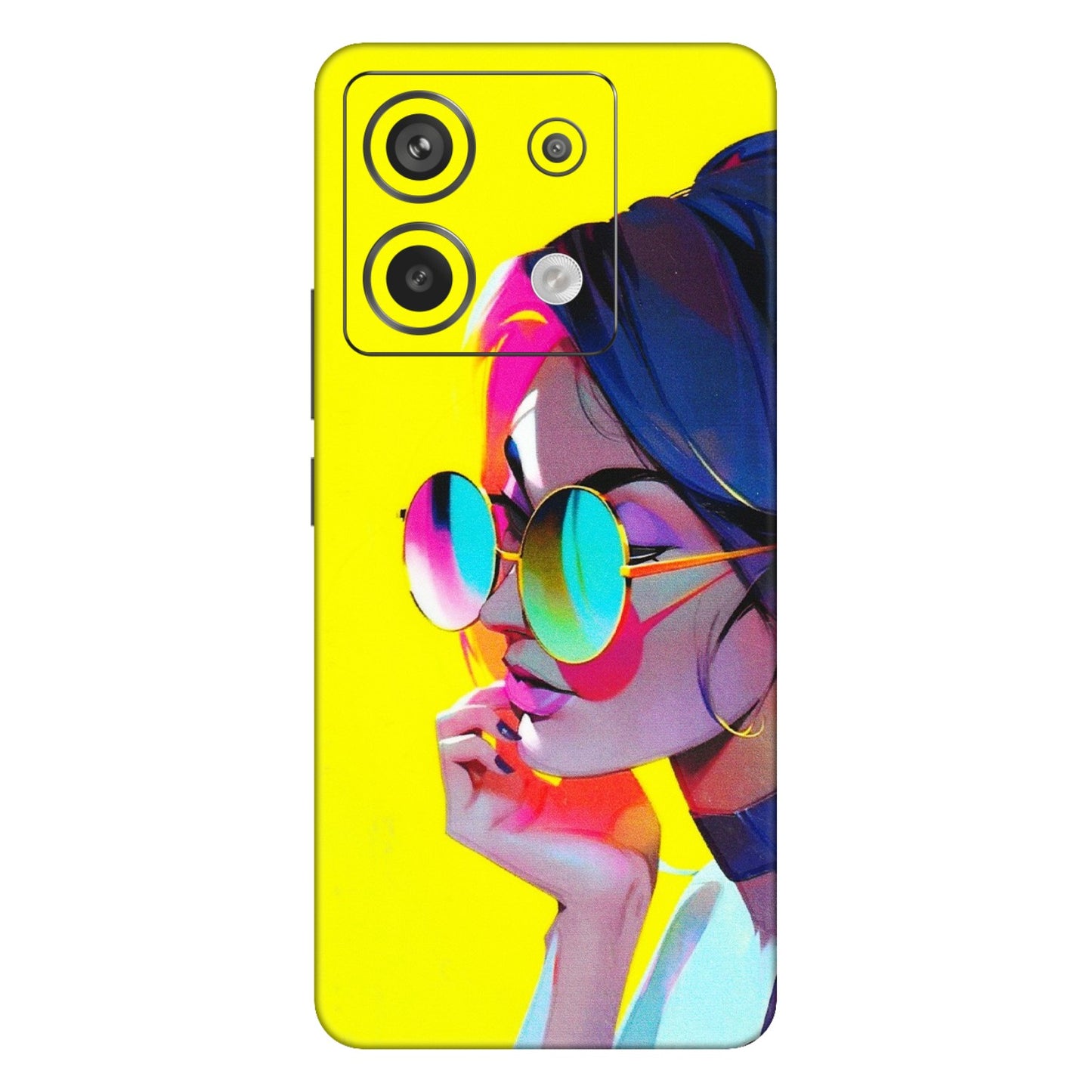 Xiaomi Redmi Phone Skins (All Models) - Bold Stylish Girl - 3D Embossed Finish (L-222) Redmi Note 13 Pro 5G
