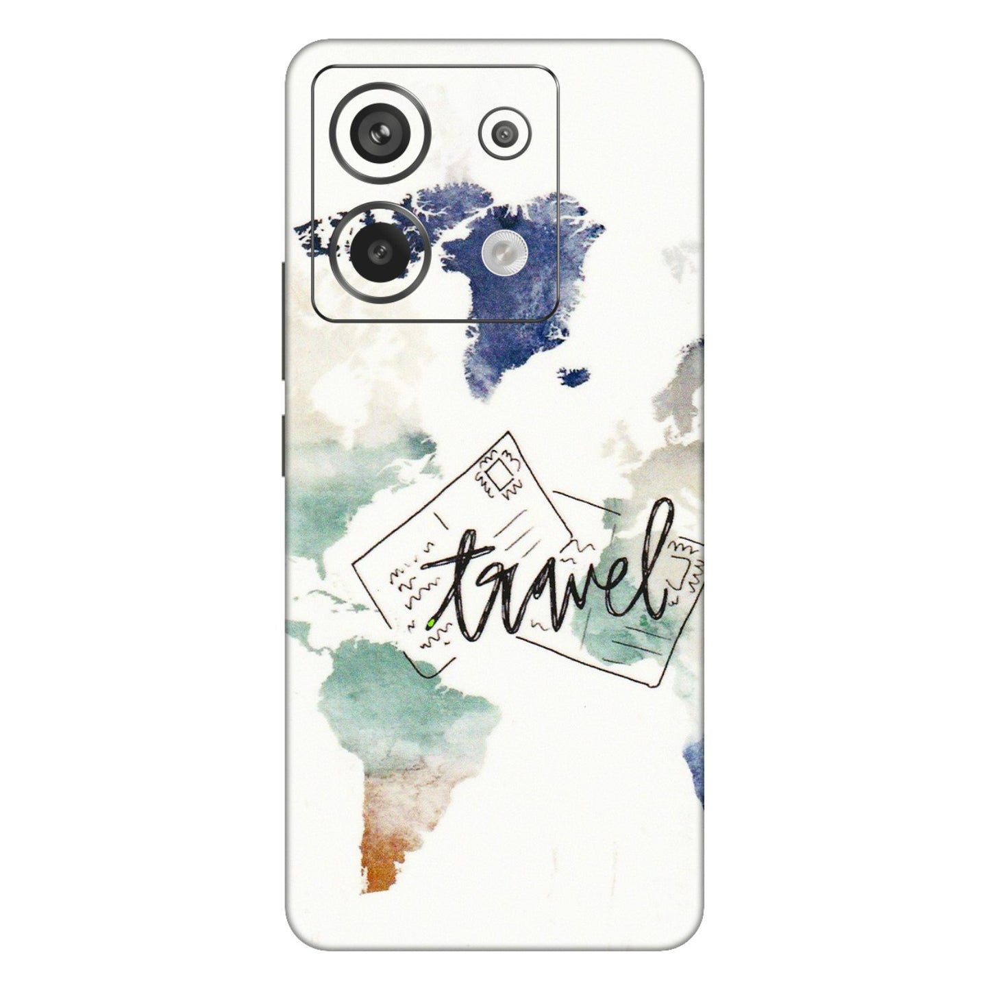 Xiaomi Redmi Phone Skins (All Models) - Travel The World - 3D Embossed Finish (L-232) Redmi Note 13 Pro 5G