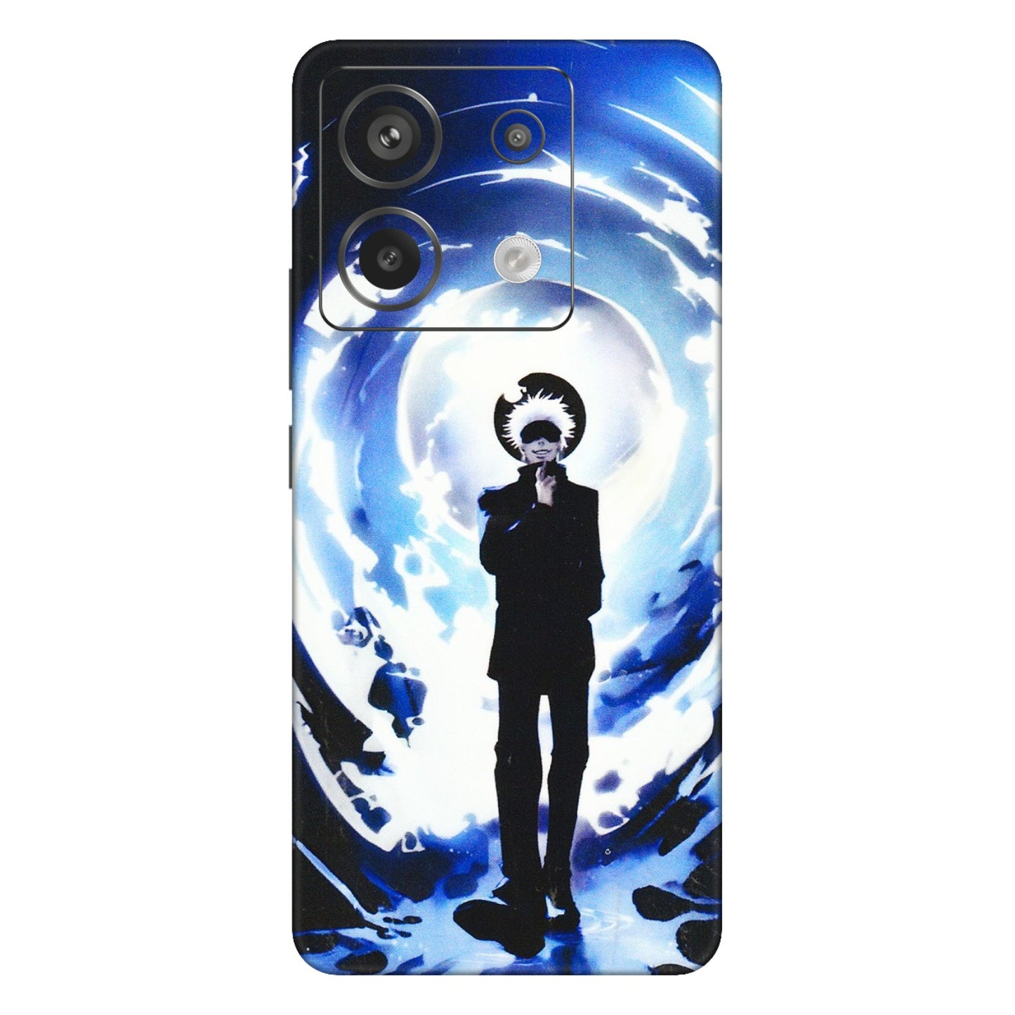 Xiaomi Redmi Phone Skins (All Models) - Satoru Gojo Dark Blue - 3D Embossed Finish (L-235) Redmi Note 13 Pro 5G
