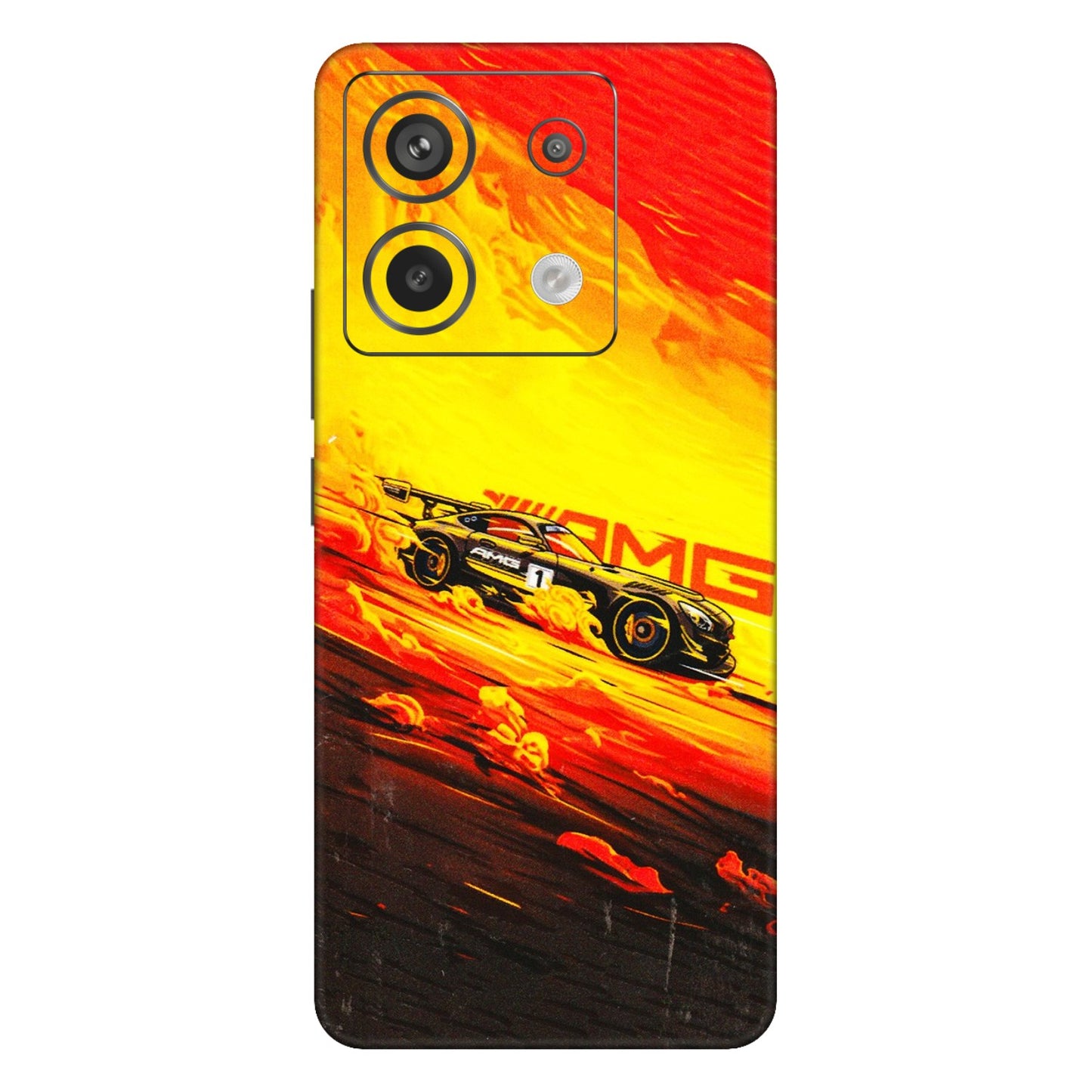 Xiaomi Redmi Phone Skins (All Models) - AMG Car Speed Cover - 3D Embossed Finish (L-256) Redmi Note 13 Pro 5G