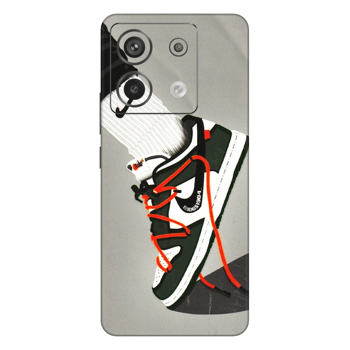 Xiaomi Redmi Phone Skins (All Models) - New Grey Sneaker - 3D Embossed Finish (L-261) Redmi Note 13 Pro 5G