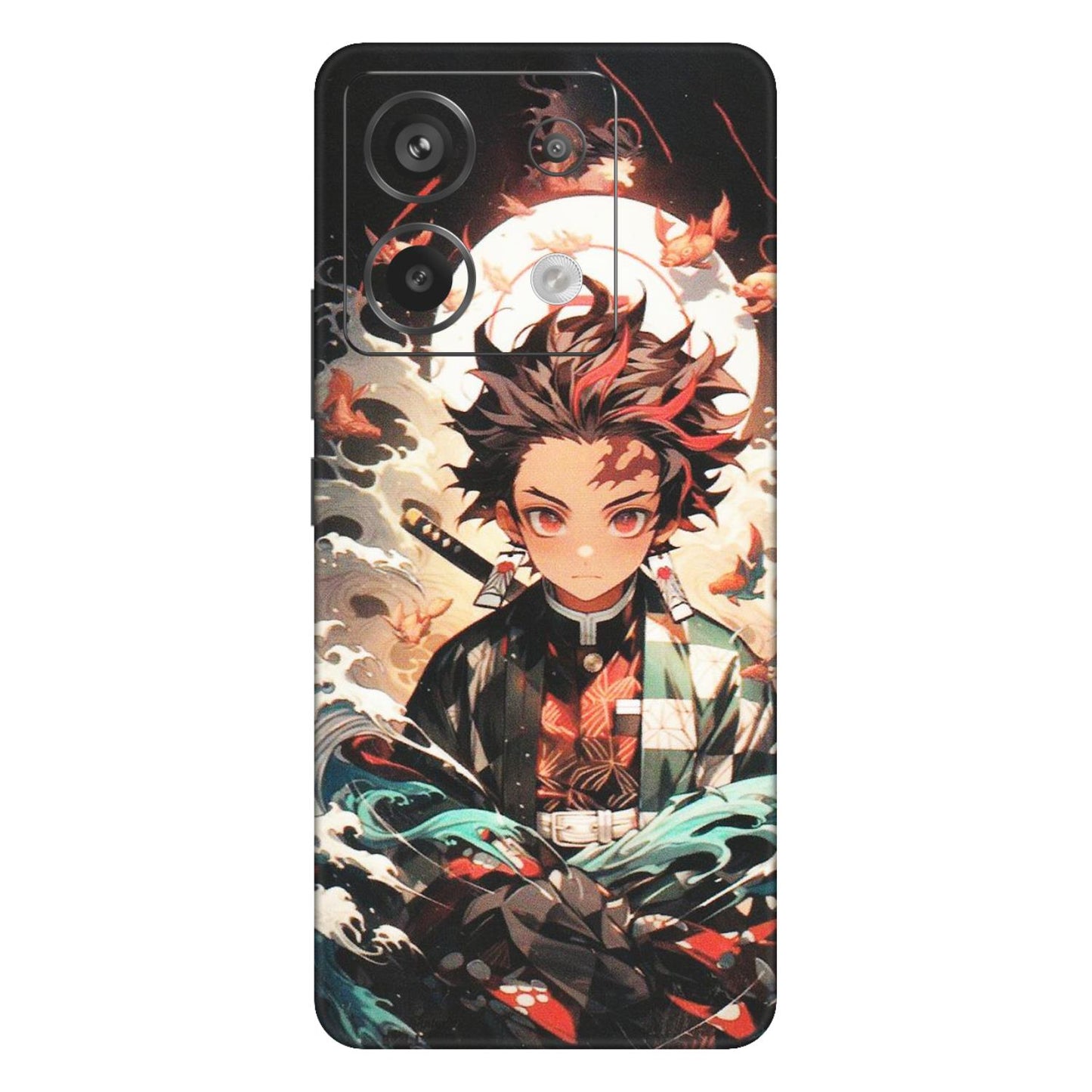 Xiaomi Redmi Phone Skins (All Models) - Tanjiro Demon Slayer Anime - Matte Finish (M-158) Redmi Note 13 Pro 5G