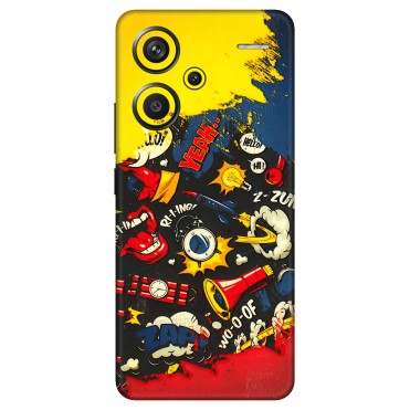 Xiaomi Redmi Phone Skins (All Models) - Pacific Doodle Art - 3D Embossed Finish (L-120) Redmi Note 13 Pro Plus 5G