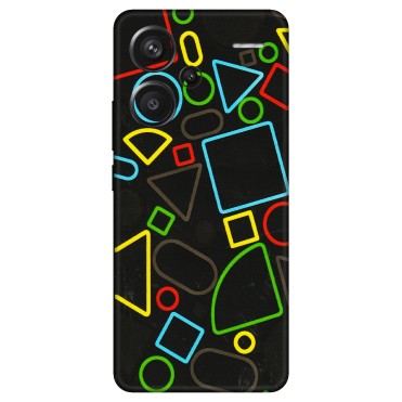 Xiaomi Redmi Phone Skins (All Models) - Black Shapes - 3D Embossed Finish (L-131) Redmi Note 13 Pro Plus 5G