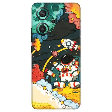 Xiaomi Redmi Phone Skins (All Models) - Astronauts & Spaceship - 3D Embossed Finish (L-145) Redmi Note 13 Pro Plus 5G