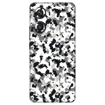 Xiaomi Redmi Phone Skins (All Models) - White Black Camouflage - 3D Embossed Finish (L-18) Redmi Note 13 Pro Plus 5G