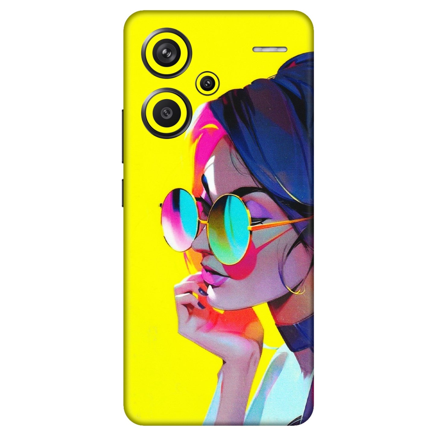 Xiaomi Redmi Phone Skins (All Models) - Bold Stylish Girl - 3D Embossed Finish (L-222) Redmi Note 13 Pro Plus 5G