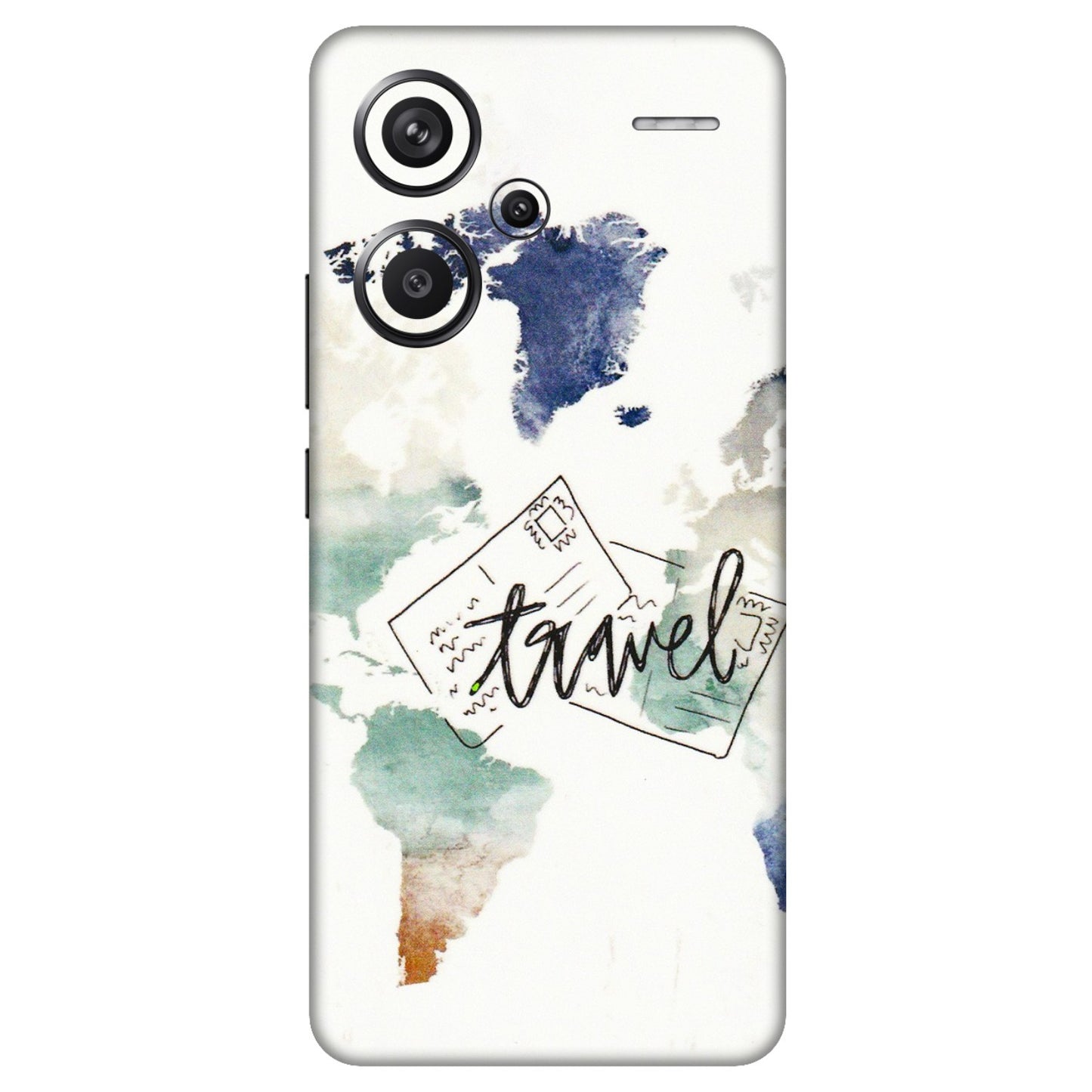 Xiaomi Redmi Phone Skins (All Models) - Travel The World - 3D Embossed Finish (L-232) Redmi Note 13 Pro Plus 5G