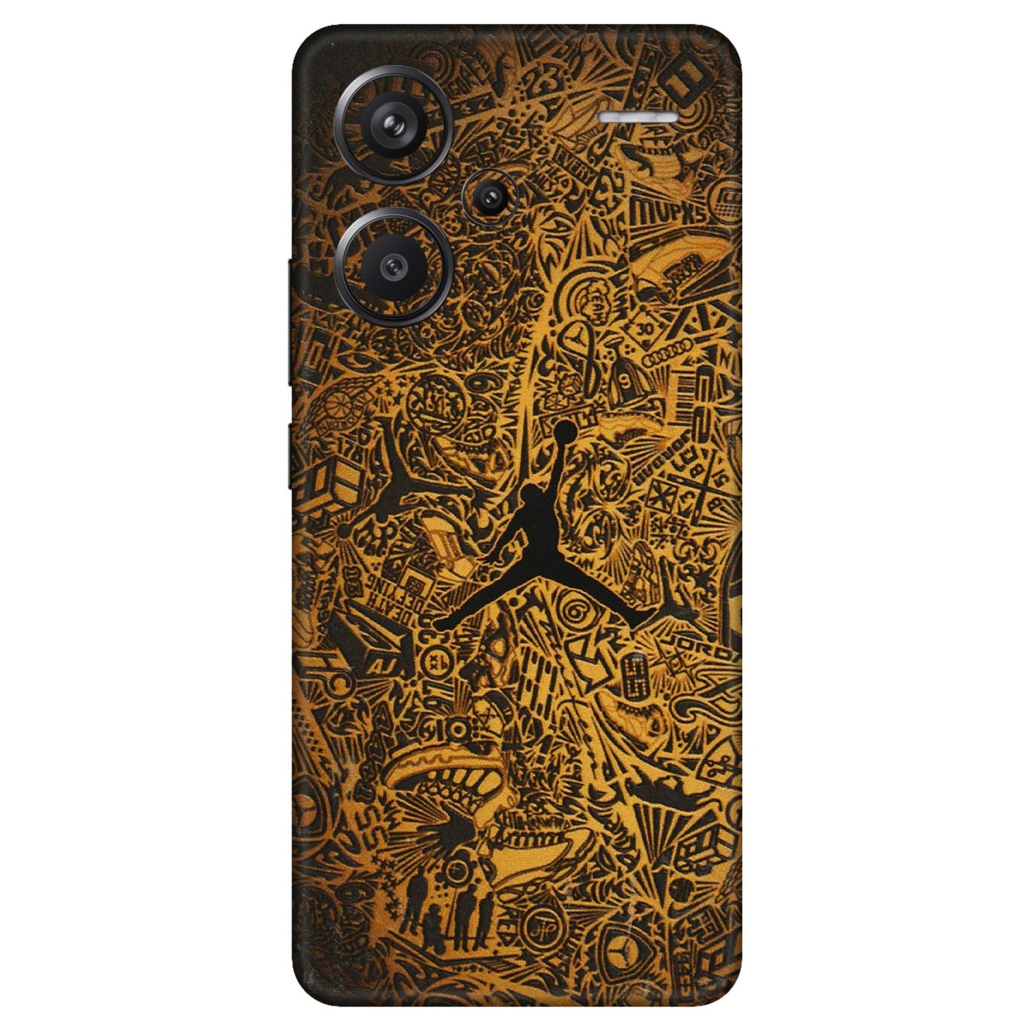 Xiaomi Redmi Phone Skins (All Models) - Premium Gold Basketball Player - 3D Embossed Finish (L-236) Redmi Note 13 Pro Plus 5G