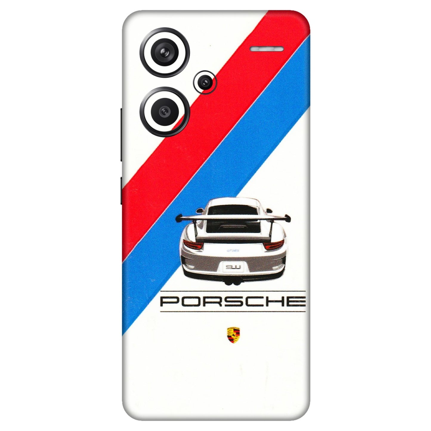 Xiaomi Redmi Phone Skins (All Models) - Porche Car Sober Logo - 3D Embossed Finish (L-248) Redmi Note 13 Pro Plus 5G