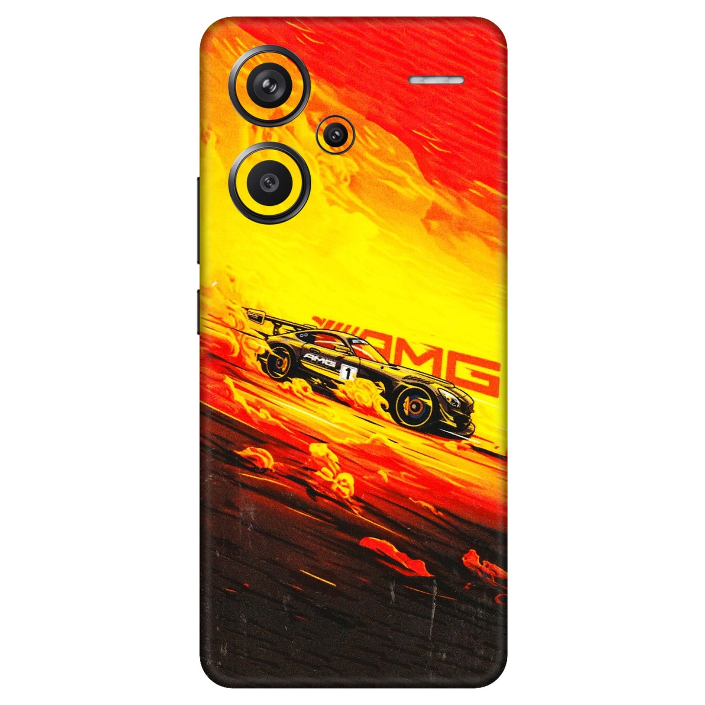 Xiaomi Redmi Phone Skins (All Models) - AMG Car Speed Cover - 3D Embossed Finish (L-256) Redmi Note 13 Pro Plus 5G