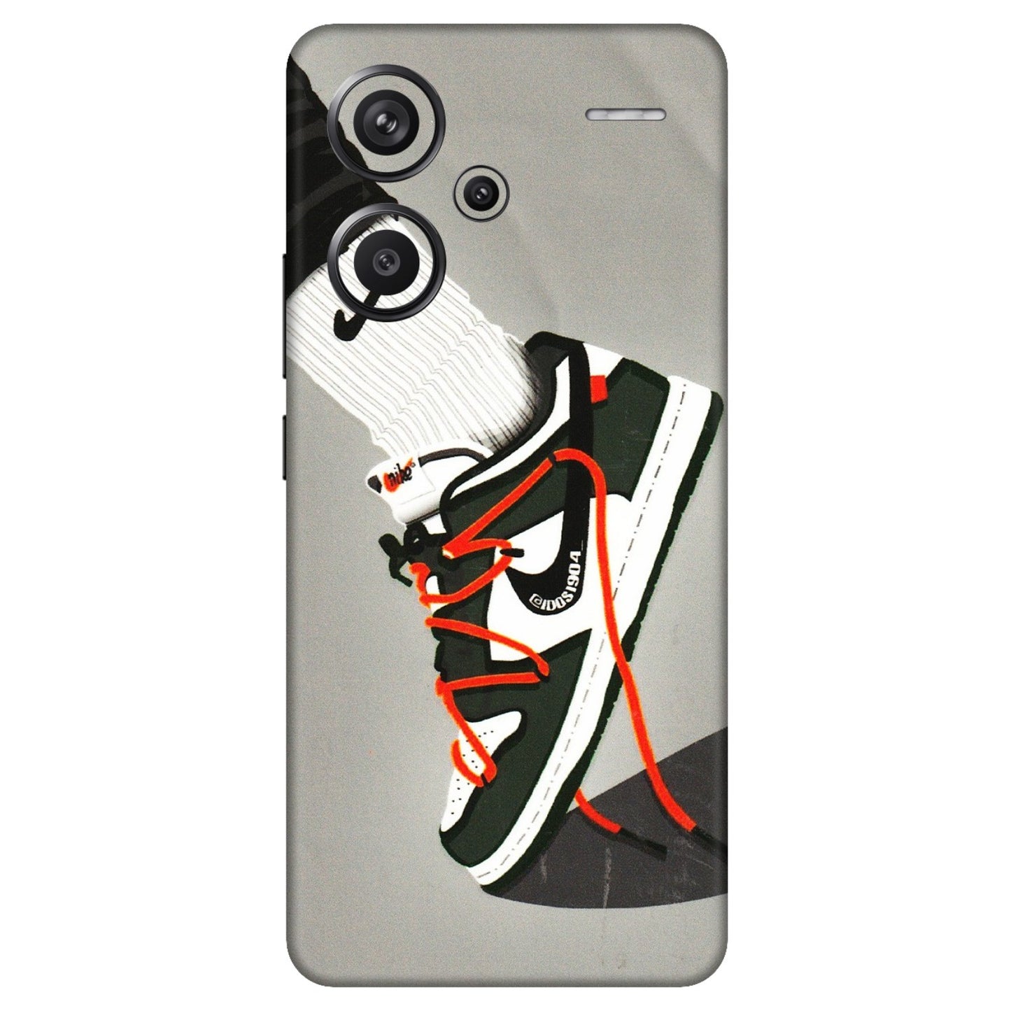 Xiaomi Redmi Phone Skins (All Models) - New Grey Sneaker - 3D Embossed Finish (L-261) Redmi Note 13 Pro Plus 5G