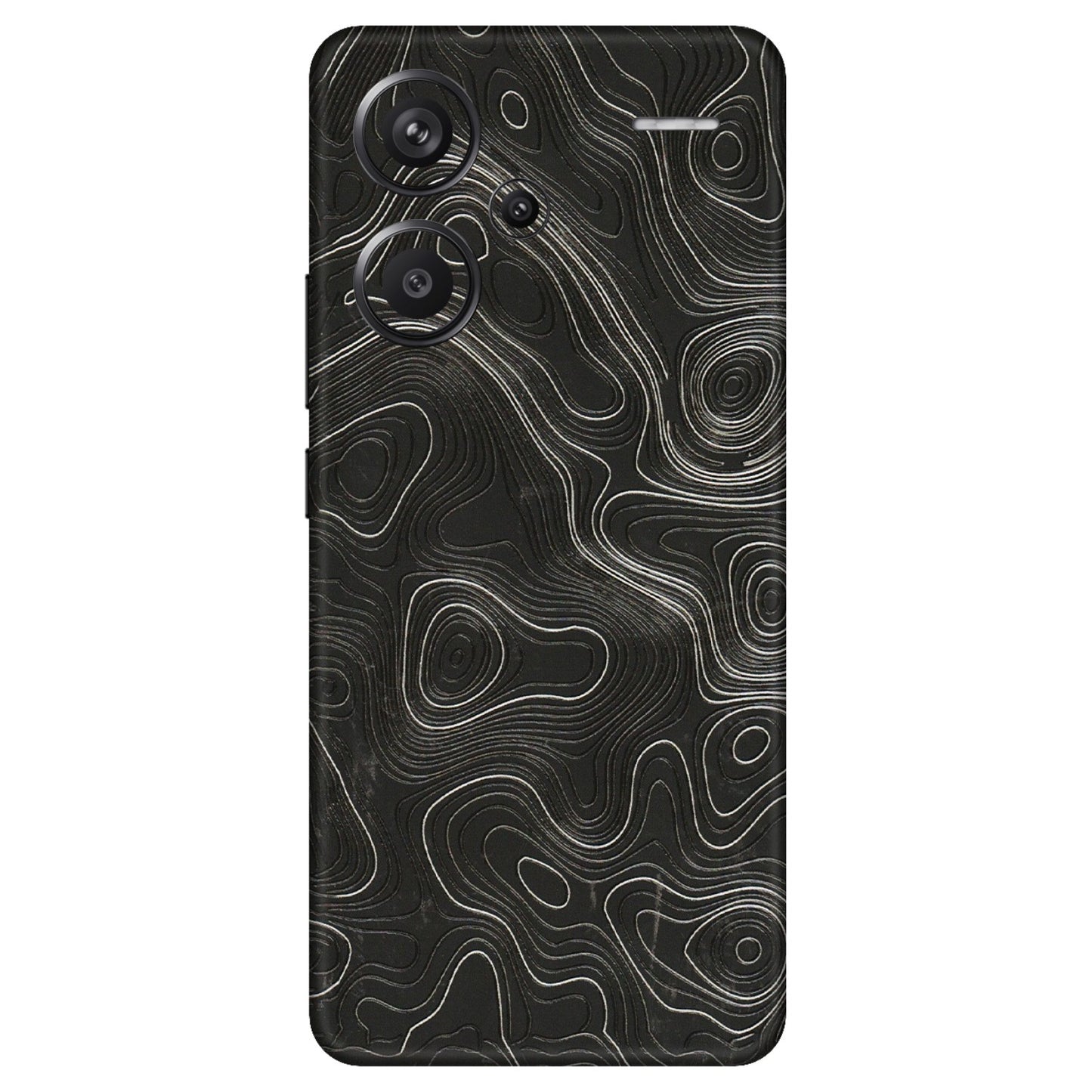 Xiaomi Redmi Phone Skins (All Models) - Abstract White Line Map - 3D Embossed Finish (L-269) Redmi Note 13 Pro Plus 5G