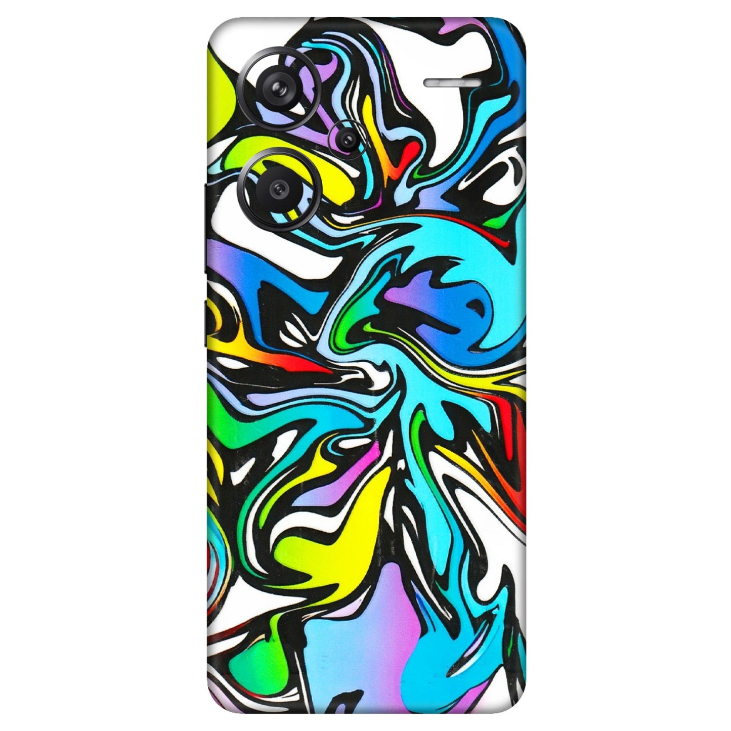 Xiaomi Redmi Phone Skins (All Models) - Abstract Colour Paints - 3D Embossed Finish (L-271) Redmi Note 13 Pro Plus 5G