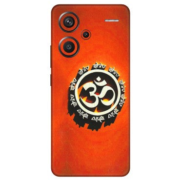 Xiaomi Redmi Phone Skins (All Models) - Aum Shiv Orange - 3D Embossed Finish (L-32) Redmi Note 13 Pro Plus 5G