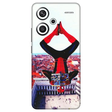 Xiaomi Redmi Phone Skins (All Models) - Spiderman Hanging - 3D Embossed Finish (L-53) Redmi Note 13 Pro Plus 5G