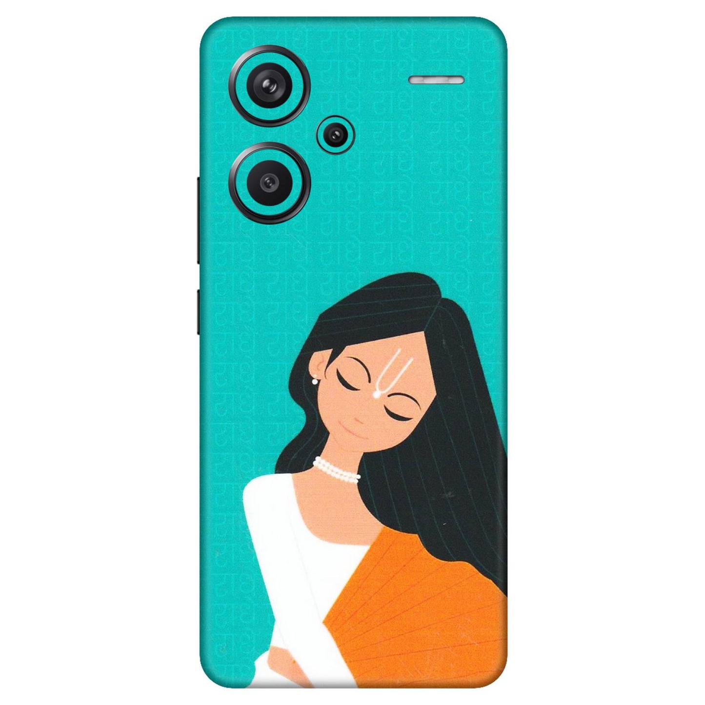 Xiaomi Redmi Phone Skins (All Models) - Radhe Radhe With Hindu Symbol - Matte Finish (M-164) Redmi Note 13 Pro Plus 5G