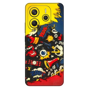 Xiaomi Redmi Phone Skins (All Models) - Pacific Doodle Art - 3D Embossed Finish (L-120) Redmi Note 14 5G