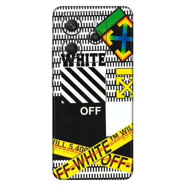 Xiaomi Redmi Phone Skins (All Models) - White Off Abstract - 3D Embossed Finish (L-172) Redmi Note 14 5G