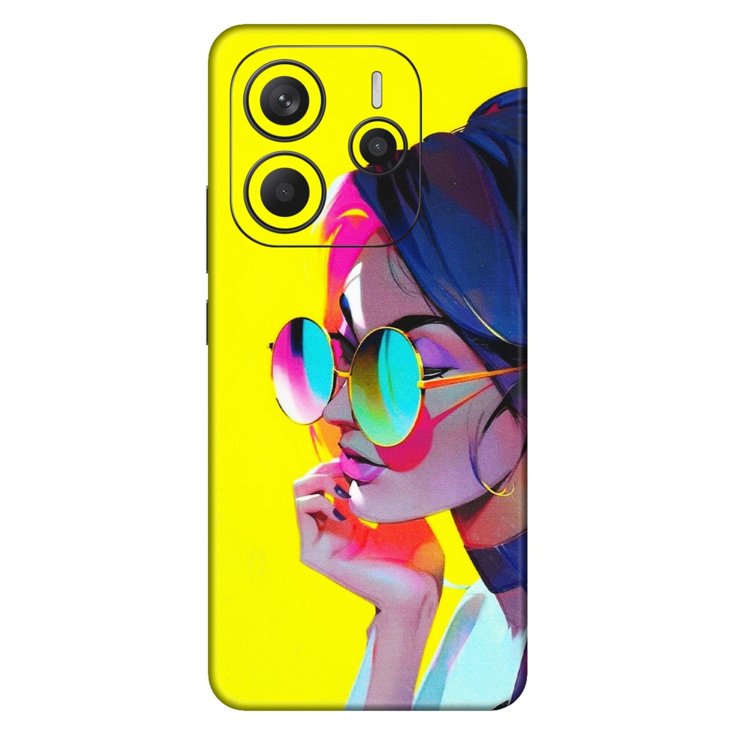 Xiaomi Redmi Phone Skins (All Models) - Bold Stylish Girl - 3D Embossed Finish (L-222) Redmi Note 14 5G