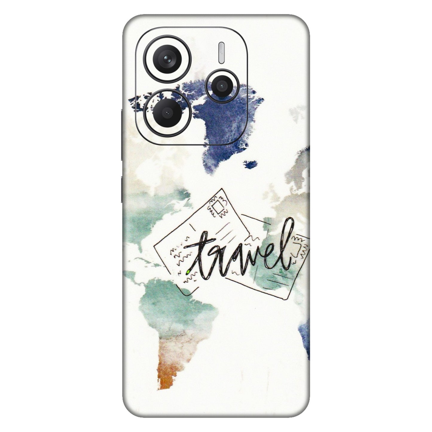 Xiaomi Redmi Phone Skins (All Models) - Travel The World - 3D Embossed Finish (L-232) Redmi Note 14 5G