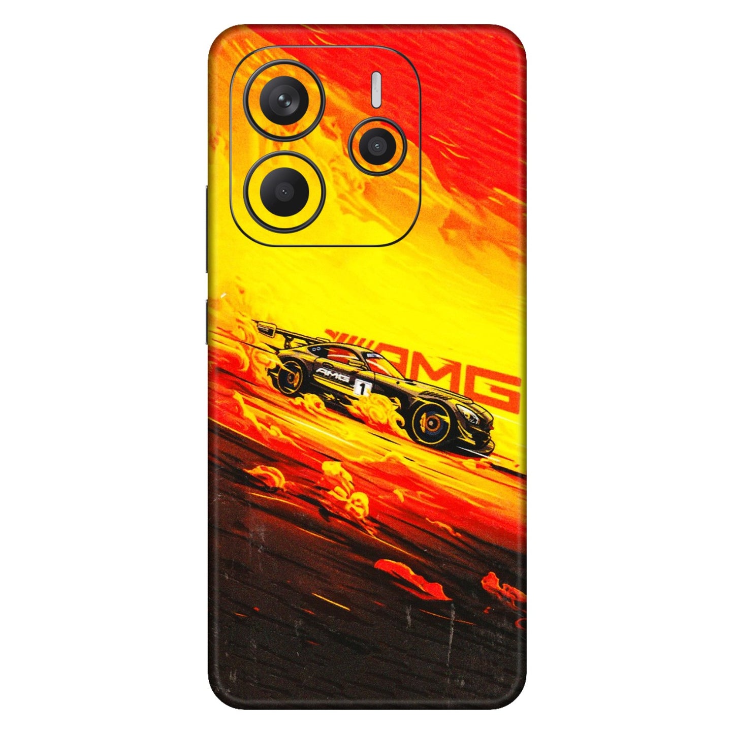 Xiaomi Redmi Phone Skins (All Models) - AMG Car Speed Cover - 3D Embossed Finish (L-256) Redmi Note 14 5G