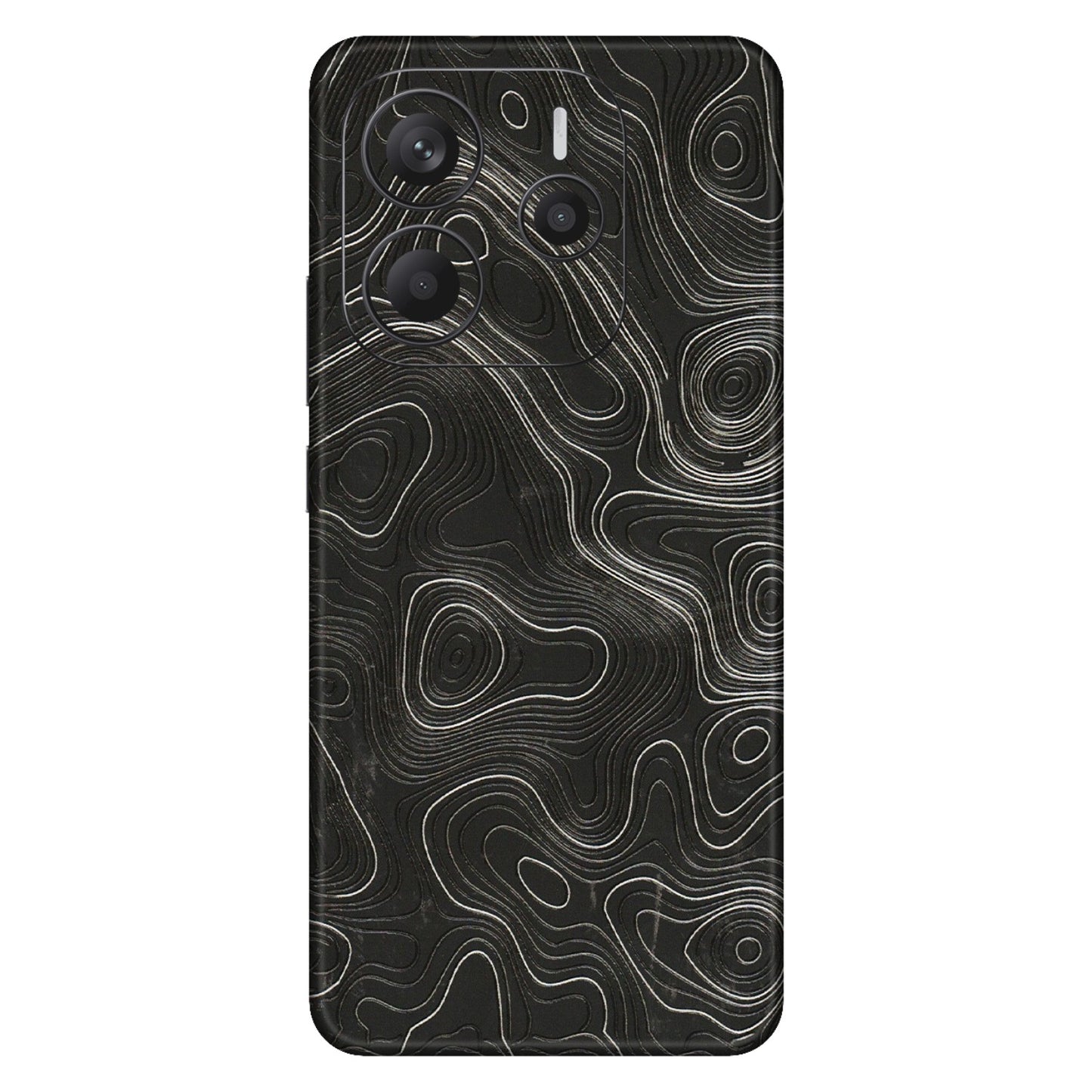 Xiaomi Redmi Phone Skins (All Models) - Abstract White Line Map - 3D Embossed Finish (L-269) Redmi Note 14 5G