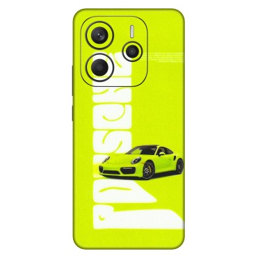 Xiaomi Redmi Phone Skins (All Models) - Lime Green Porche - 3D Embossed Finish (L-30) Redmi Note 14 5G