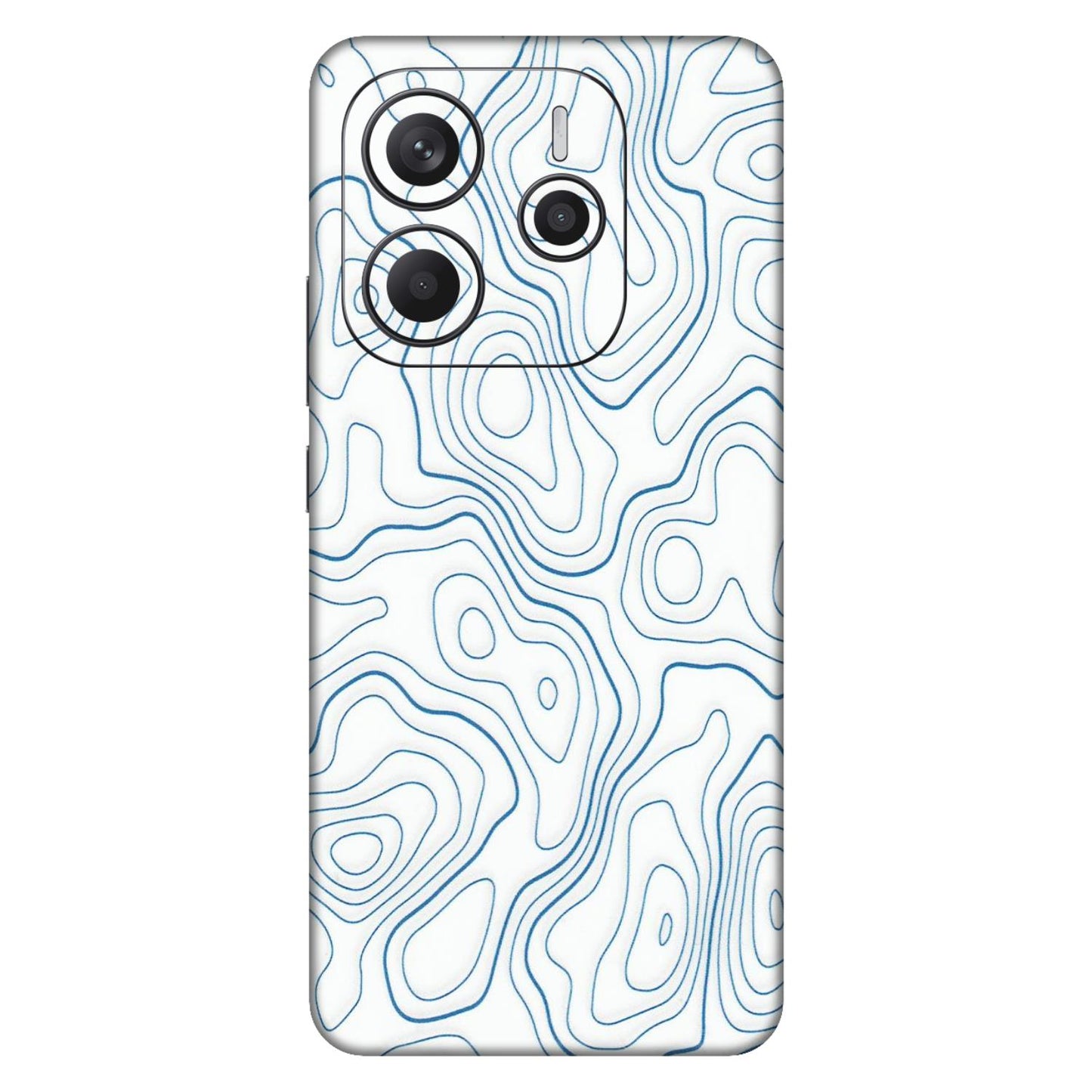 Xiaomi Redmi Phone Skins (All Models) - Blue And White Swirls - Matte Finish (M-139) Redmi Note 14 5G