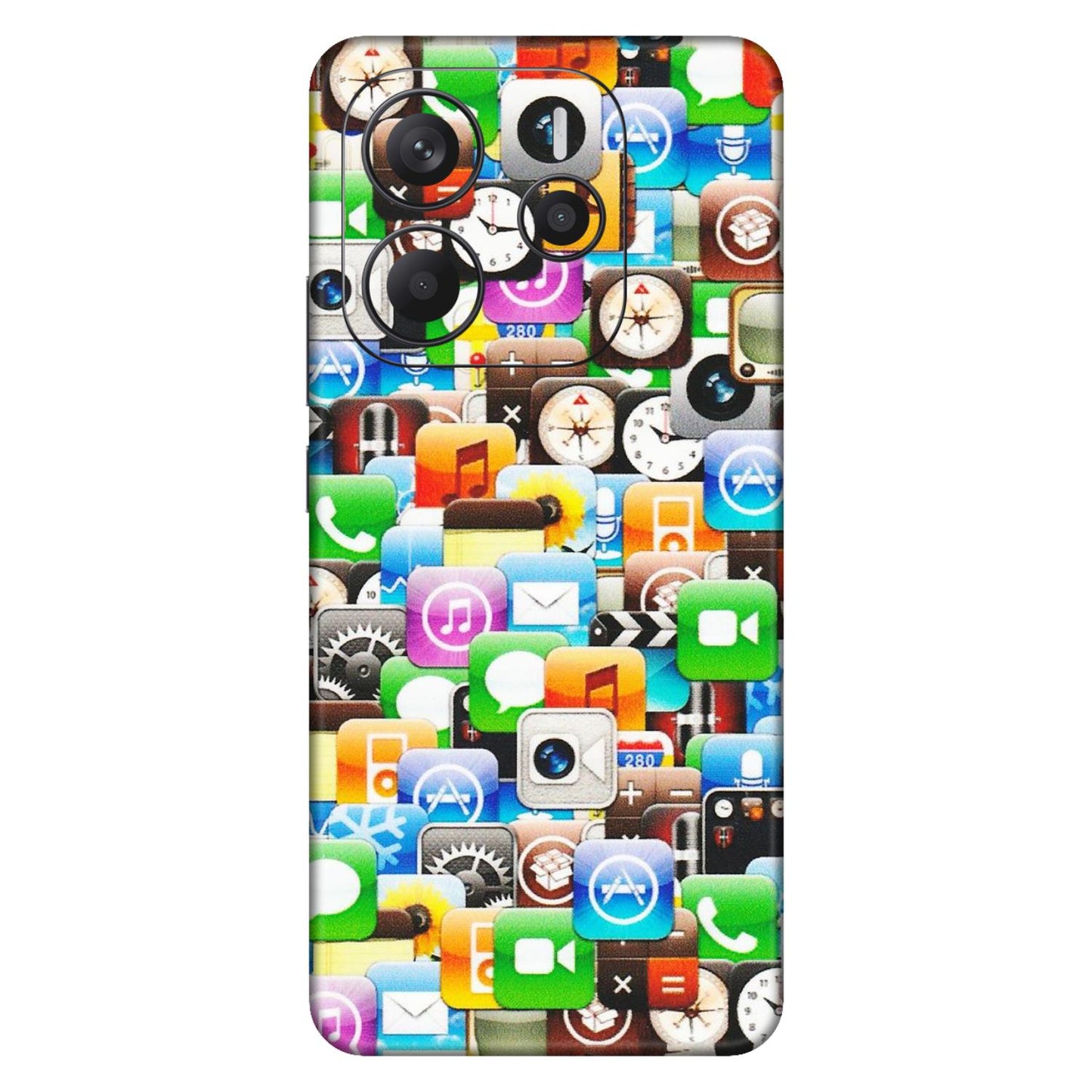 Xiaomi Redmi Phone Skins (All Models) - All Apple Icons - Matte Finish (M-93) Redmi Note 14 5G
