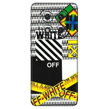 Xiaomi Redmi Phone Skins (All Models) - White Off Abstract - 3D Embossed Finish (L-172) Redmi Note 14 Pro 5G