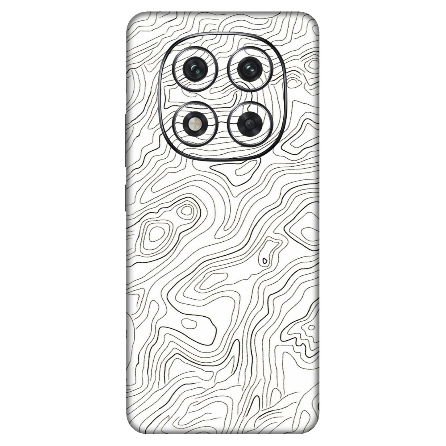 Xiaomi Redmi Phone Skins (All Models) - White Black Swirls - 3D Embossed Finish (L-219) Redmi Note 14 Pro 5G