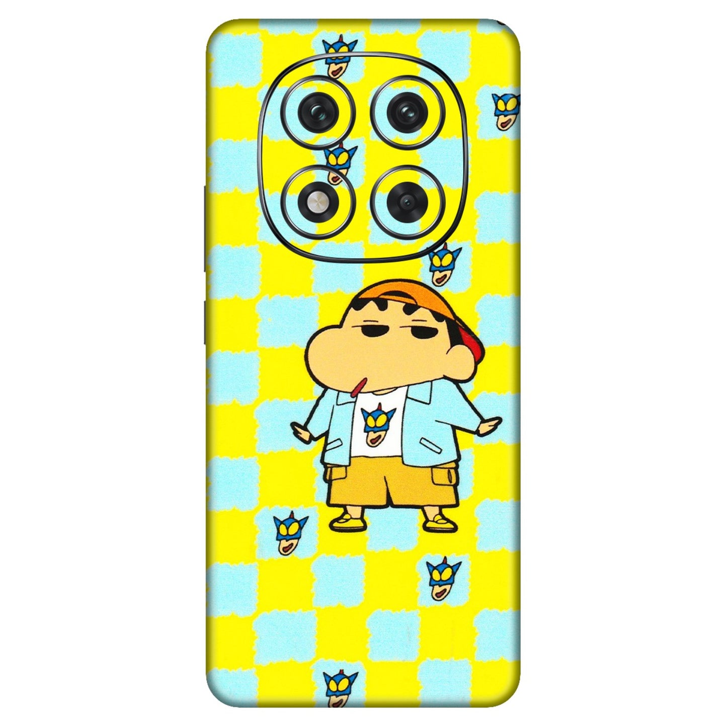 Xiaomi Redmi Phone Skins (All Models) - Yellow Blue Shinchan Cute - 3D Embossed Finish (L-221) Redmi Note 14 Pro 5G