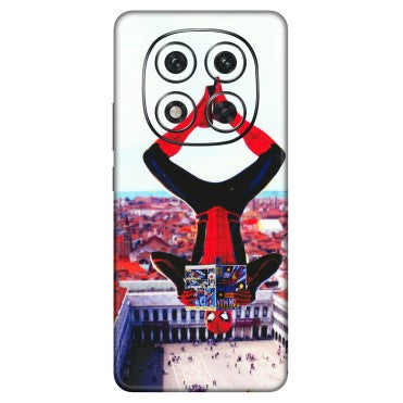 Xiaomi Redmi Phone Skins (All Models) - Spiderman Hanging - 3D Embossed Finish (L-53) Redmi Note 14 Pro 5G