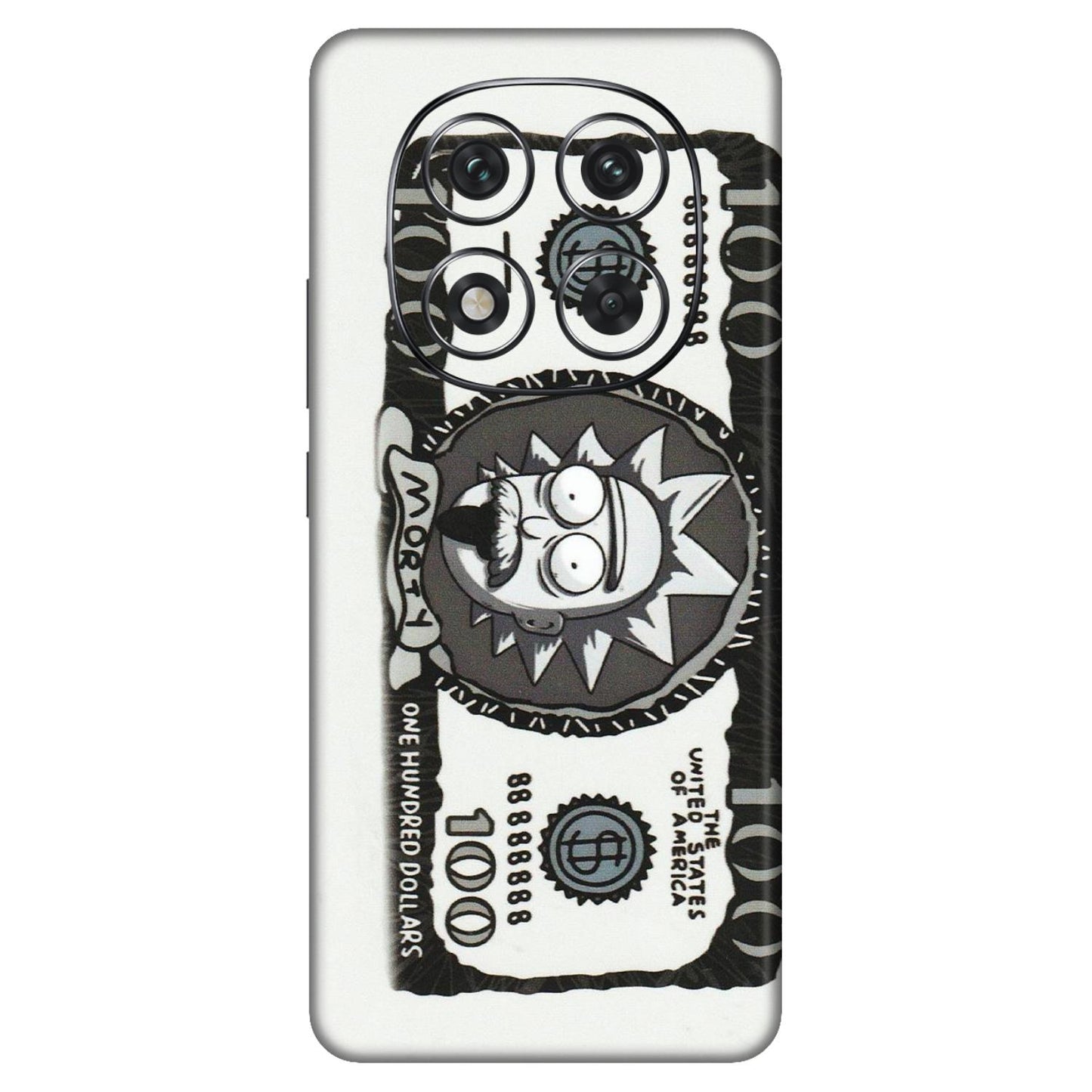 Xiaomi Redmi Phone Skins (All Models) - Rick And Morty Hundred Dollar Anime - Matte Finish (M-161) Redmi Note 14 Pro 5G