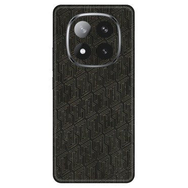 Xiaomi Redmi Phone Skins (All Models) - Black Abstract Pattern - 3D Embossed Finish (L-117) Redmi Note 14 Pro Plus 5G