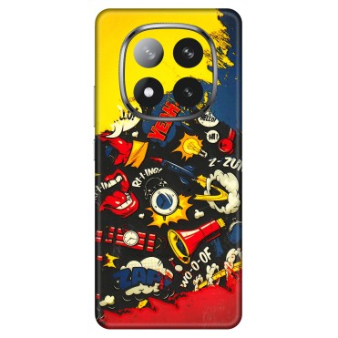 Xiaomi Redmi Phone Skins (All Models) - Pacific Doodle Art - 3D Embossed Finish (L-120) Redmi Note 14 Pro Plus 5G