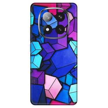 Xiaomi Redmi Phone Skins (All Models) - Cube Doodle - 3D Embossed Finish (L-141) Redmi Note 14 Pro Plus 5G