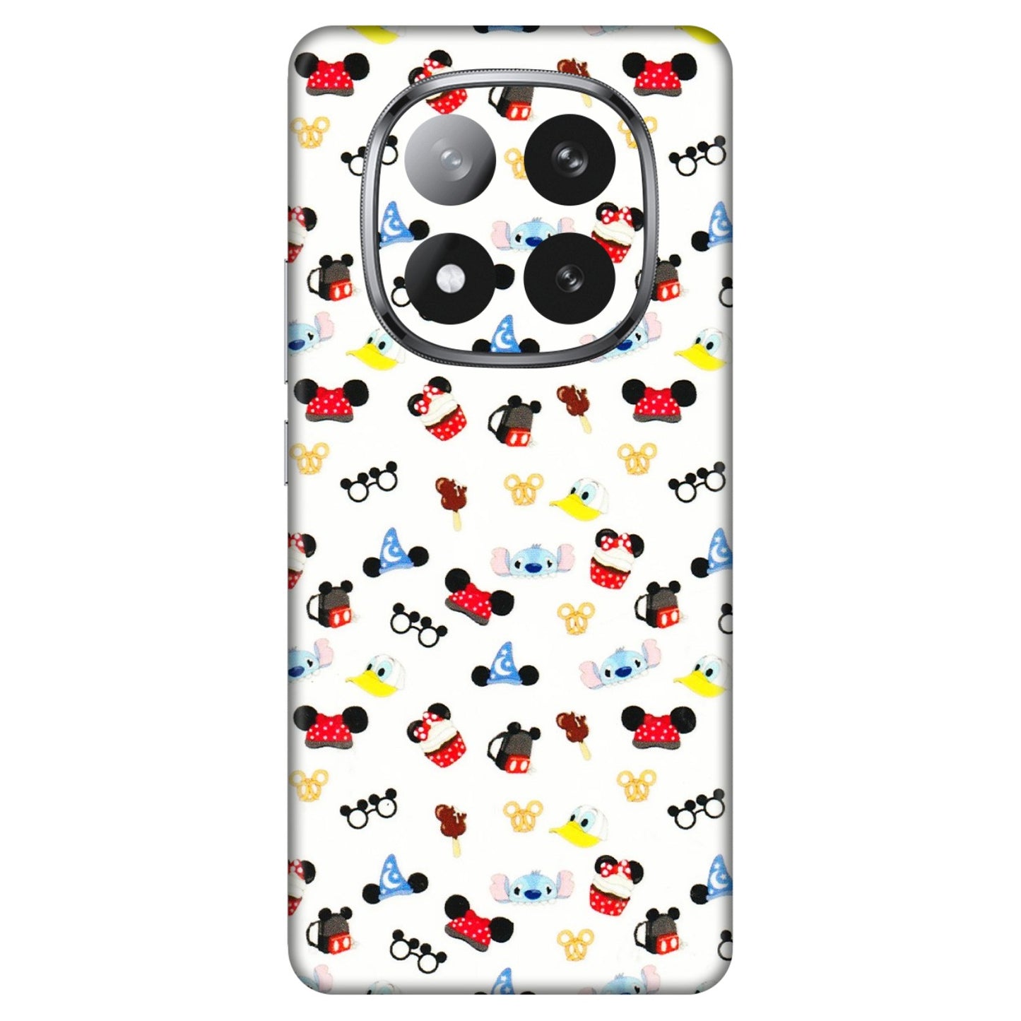Xiaomi Redmi Phone Skins (All Models) - Minnie Mouse & Donald Doodles s - 3D Embossed Finish (L-194) Redmi Note 14 Pro Plus 5G