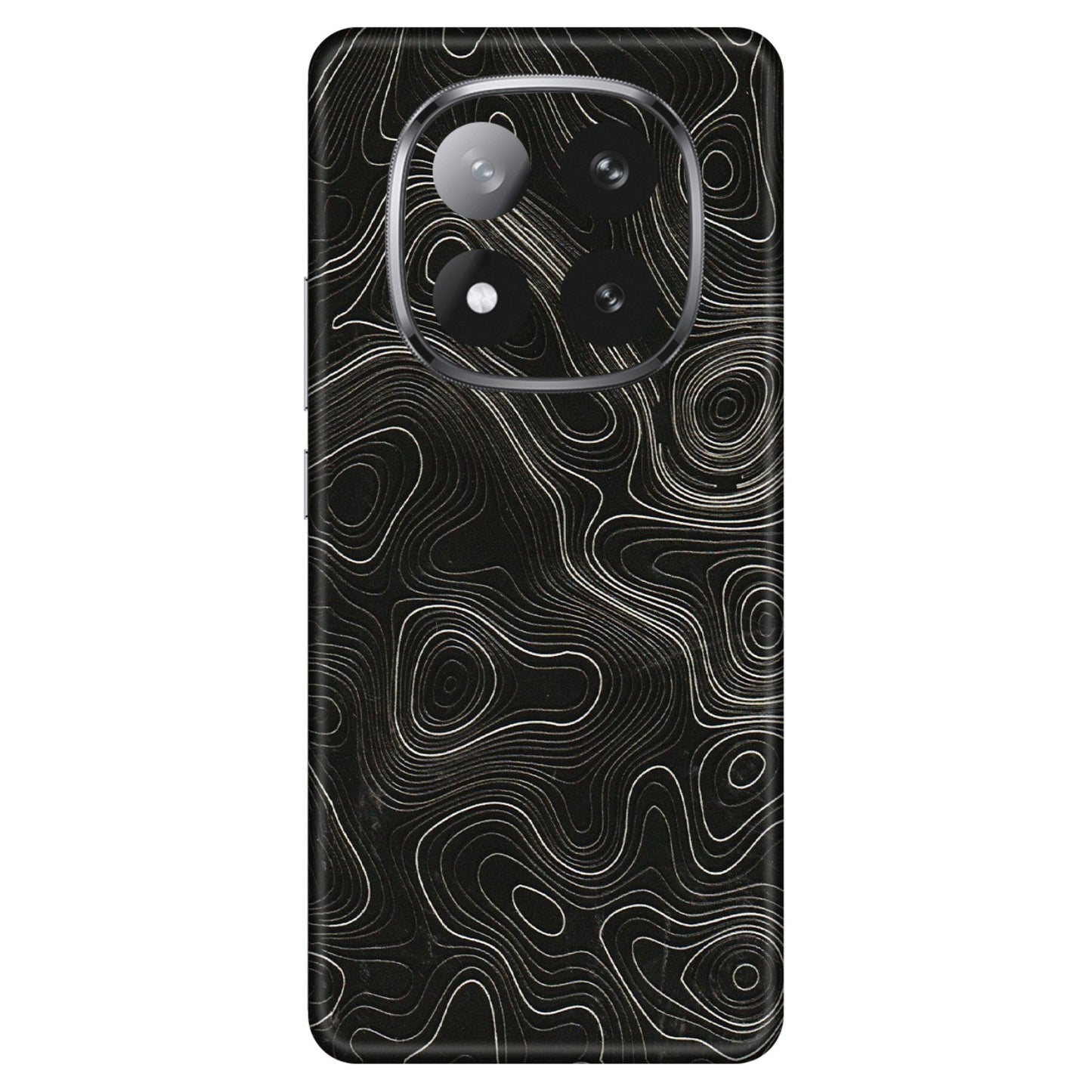Xiaomi Redmi Phone Skins (All Models) - Black Swirl - 3D Embossed Finish (L-196) Redmi Note 14 Pro Plus 5G