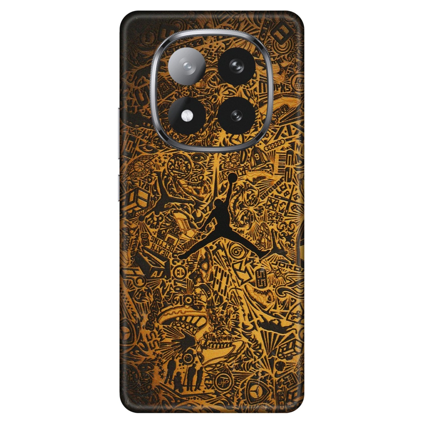 Xiaomi Redmi Phone Skins (All Models) - Premium Gold Basketball Player - 3D Embossed Finish (L-236) Redmi Note 14 Pro Plus 5G