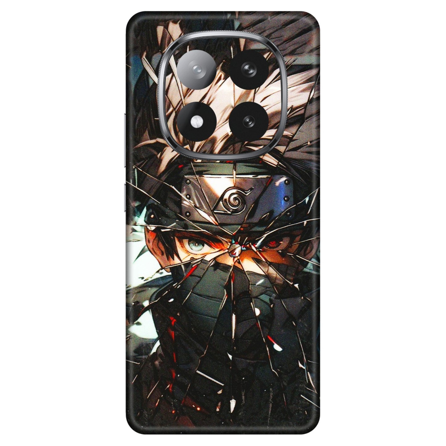 Xiaomi Redmi Phone Skins (All Models) - Kakashi Shattered Glass Effect - 3D Embossed Finish (L-237) Redmi Note 14 Pro Plus 5G