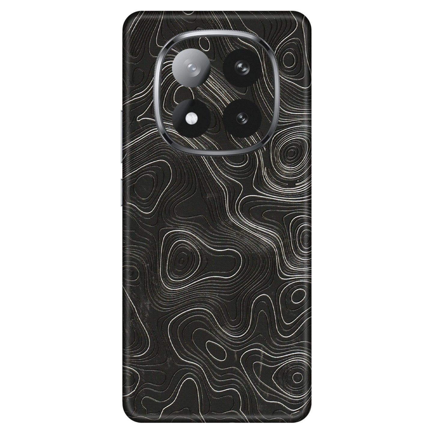 Xiaomi Redmi Phone Skins (All Models) - Abstract White Line Map - 3D Embossed Finish (L-269) Redmi Note 14 Pro Plus 5G