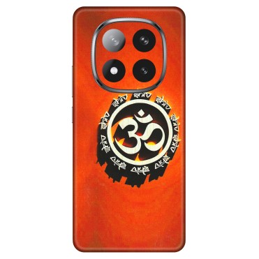 Xiaomi Redmi Phone Skins (All Models) - Aum Shiv Orange - 3D Embossed Finish (L-32) Redmi Note 14 Pro Plus 5G